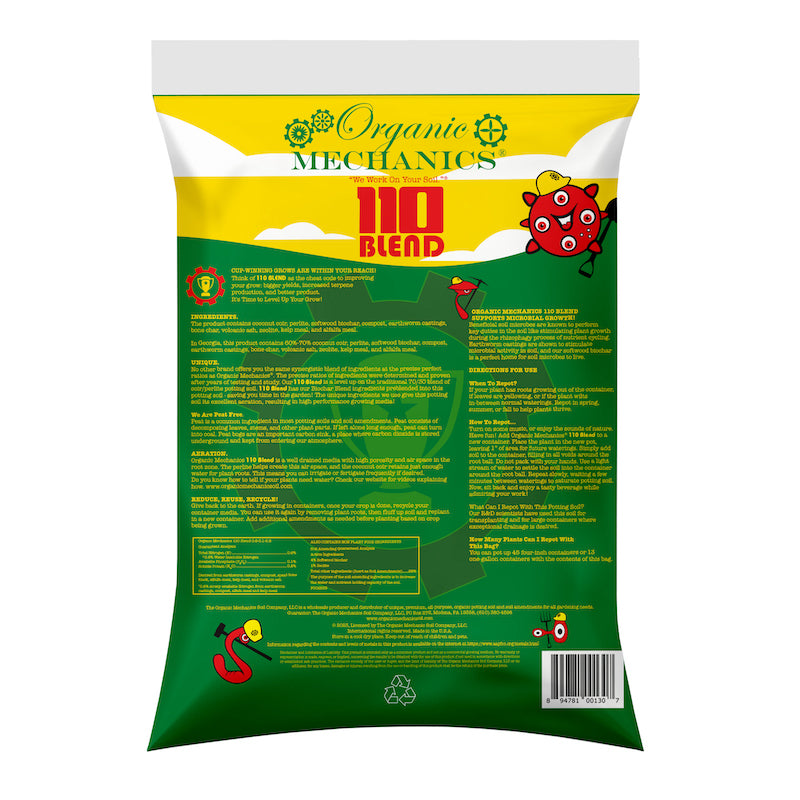 ORGANIC MECHANICS® 110 BLEND Potting Soil–> Level Up your 70:30 Blend