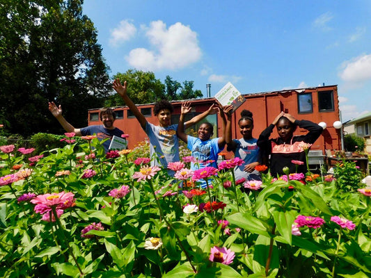 Mark in Mogreena Communuty Garden with Coatesville Youth Initiative